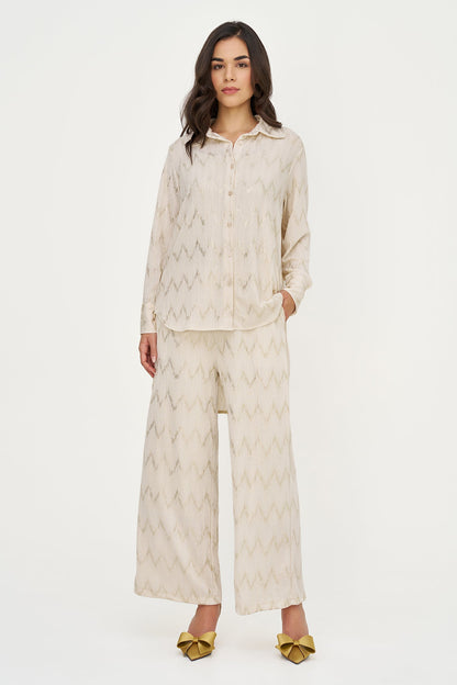 Women's Foil Zigzag Pull-On Pants, Fully Lined with Side Pockets