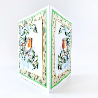 Die Cut Decoupage – Robin On Holly (Pack Of 3)