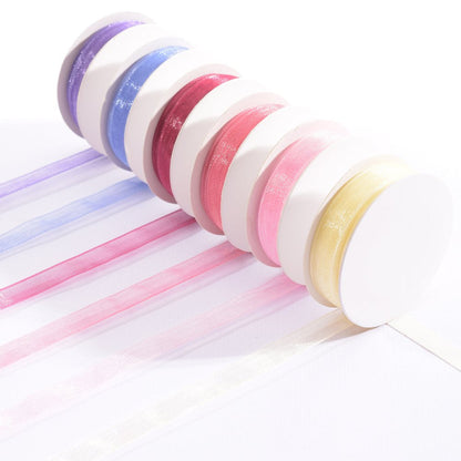 Vaessen Creative Organza Ribbon 6 Colors 6mmx2m Baby Rose