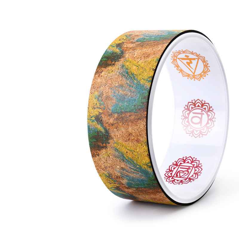 Cork Yoga Wheel – Yoga Stretching & Backbend Exercise Prop for Flexibility