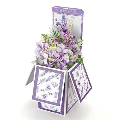 Dusky Violet Blooms, Die Cut Flowers & Leaves, 12 sheets