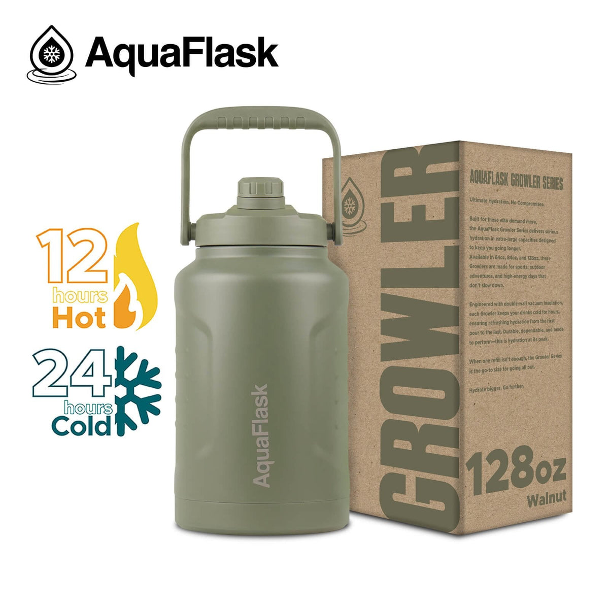 AquaFlask Original Vacuum Insulated Water Bottles 3785 ml (128 oz)
