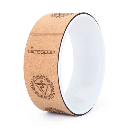 Cork Yoga Wheel – Yoga Stretching & Backbend Exercise Prop for Flexibility