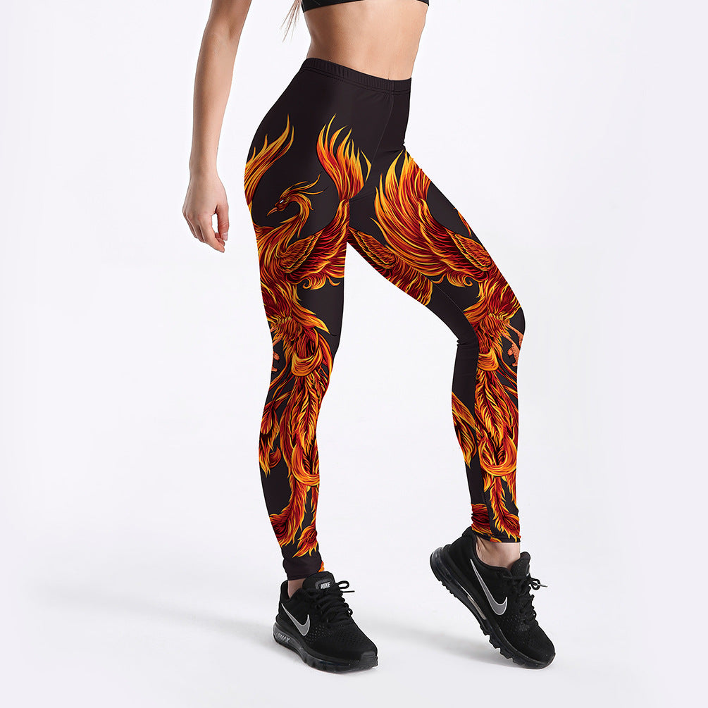 Rising Phoenix Yoga Workout Leggings – Women’s Fitness & Activewear Pants
