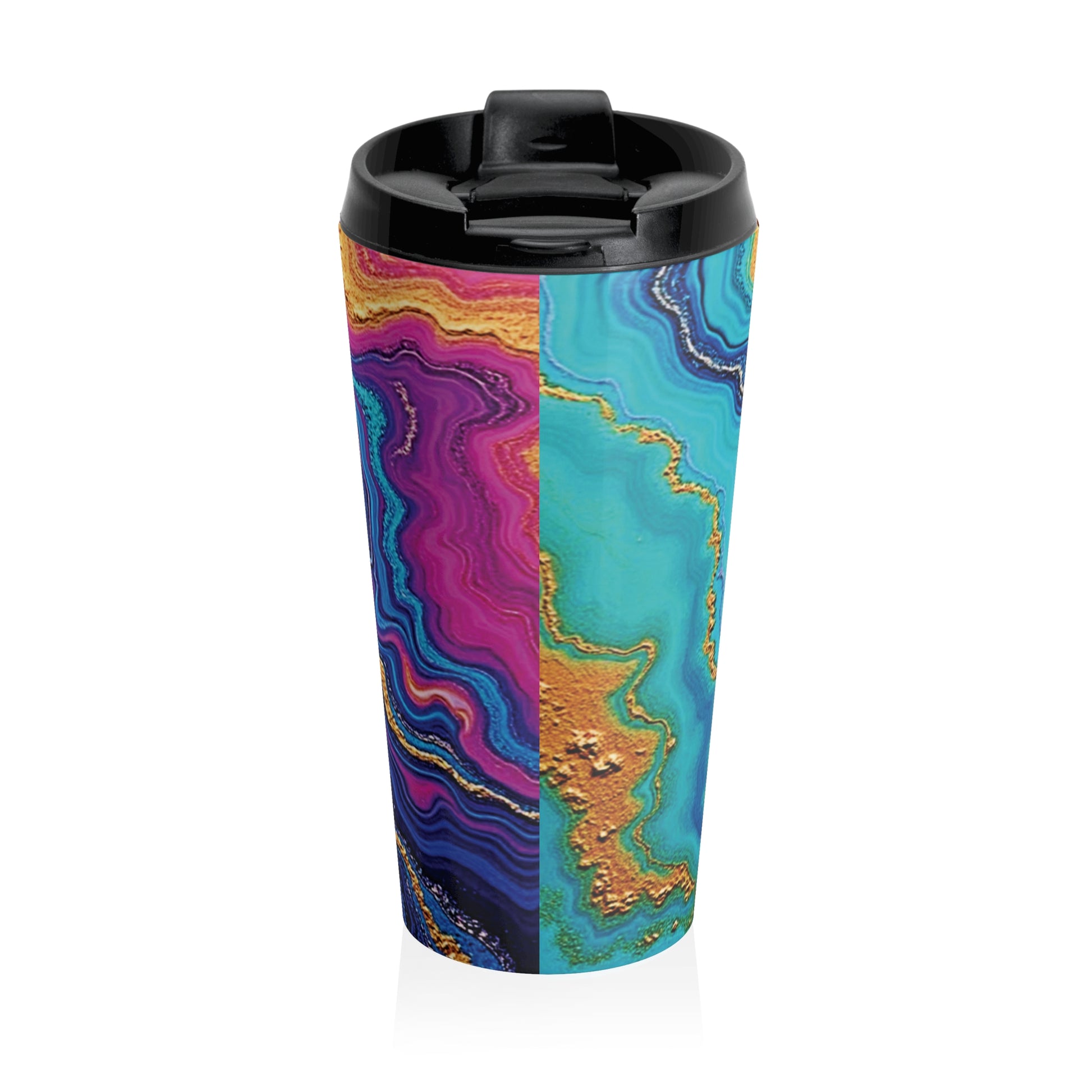 Geode Swirl Stainless Steel Travel Mug - AURABAGS SHOP