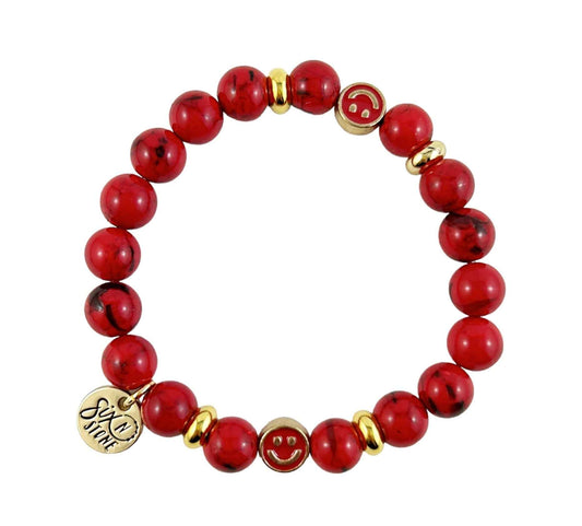 Red Howlite Happiness Bracelet