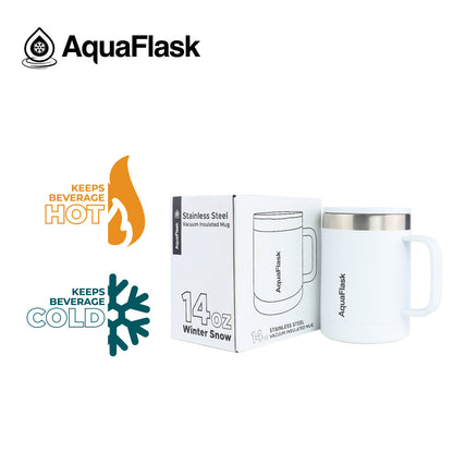 Aquaflask Thermobecher isoliert mit Deckel und Henkel 415ml (14 oz)