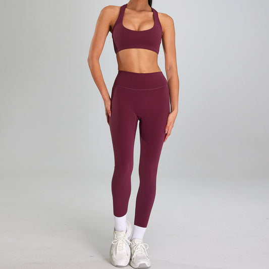 Women’s High-Waisted Sports Set – Slim-Fit Outdoor Running & High-Intensity Workout Activewear