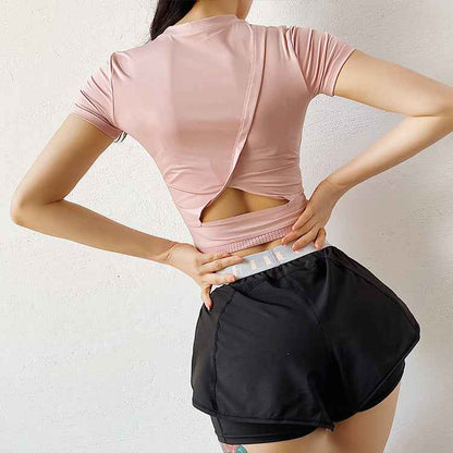 Running Training Short-Sleeved T-Shirt – Women’s Tight-Fit Yoga & Fitness Top