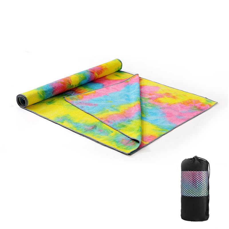 Tie-Dye Yoga Blanket – Wide Yoga Mat Pad Towel & Exercise Drape