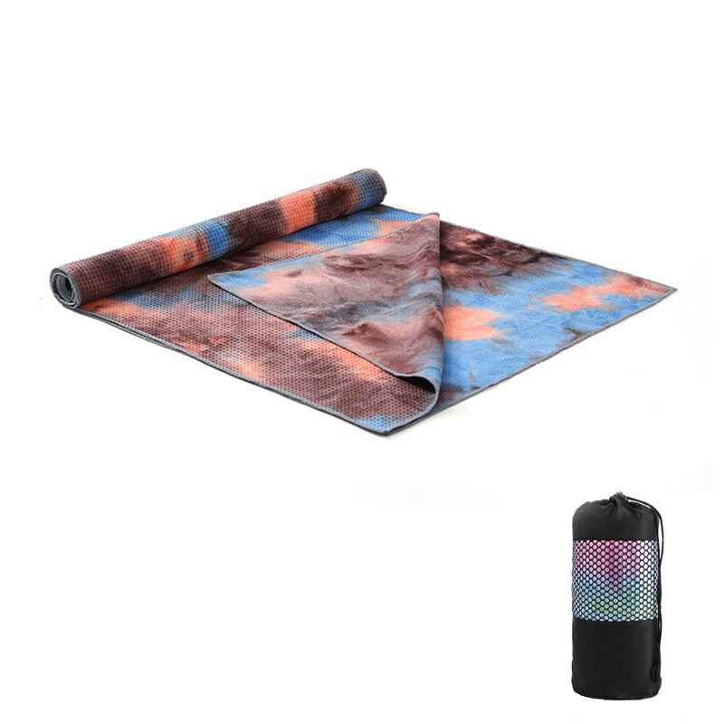 Tie-Dye Yoga Blanket – Wide Yoga Mat Pad Towel & Exercise Drape