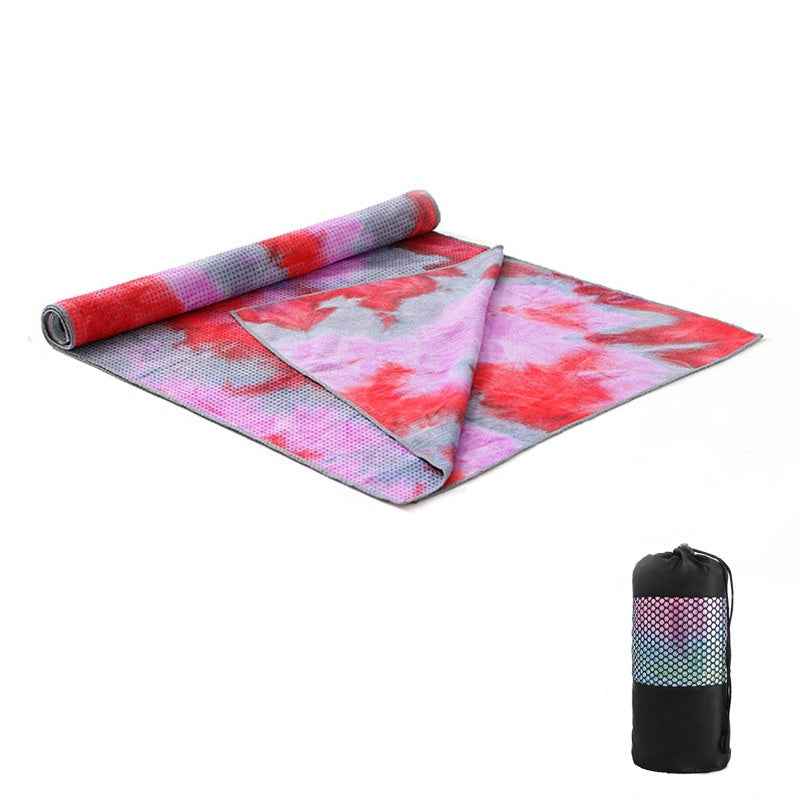 Tie-Dye Yoga Blanket – Wide Yoga Mat Pad Towel & Exercise Drape