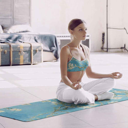Natural Rubber Suede Yoga Mat – Ultra-Thin 1.5mm Folding Fitness & Dance Mat