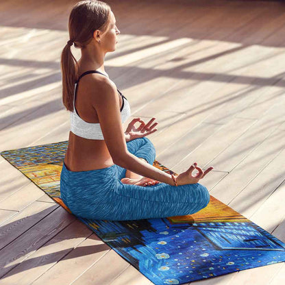 Natural Rubber Suede Yoga Mat – Ultra-Thin 1.5mm Folding Fitness & Dance Mat