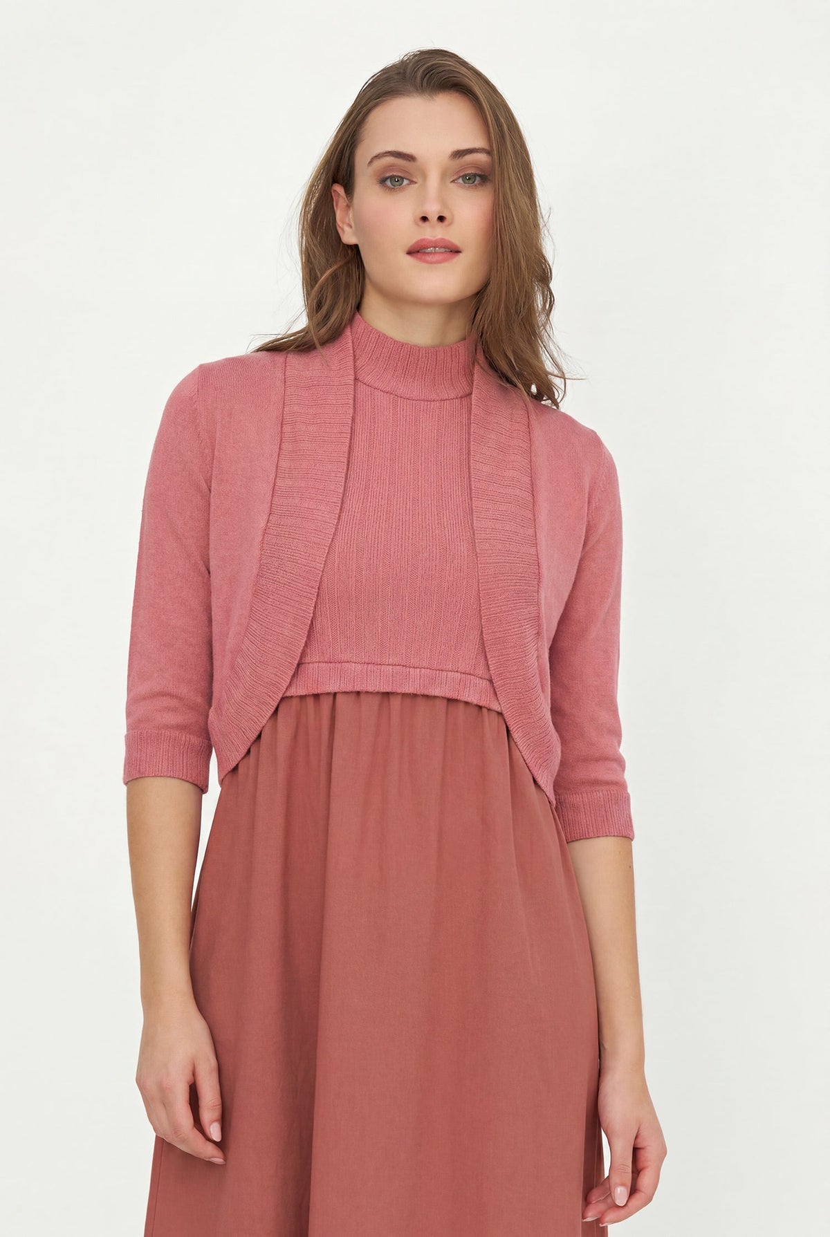 Women's Knit Bolero, with 3/4th Length Sleeves