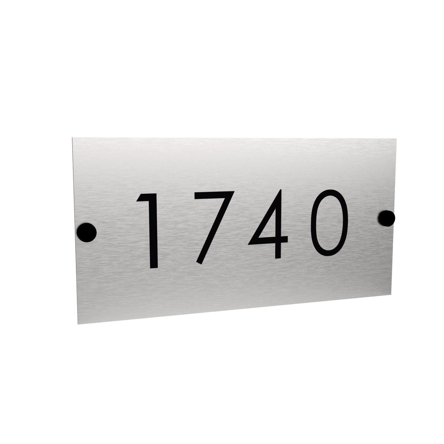 DeVille - Plaque d'adresse rectangle horizontale en stainless - 1740