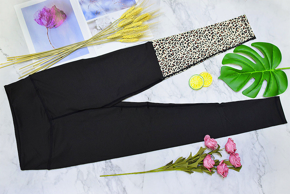 Leopard Print Yoga Suit – High-Waist Fitness Set with Adjustable Bra Back