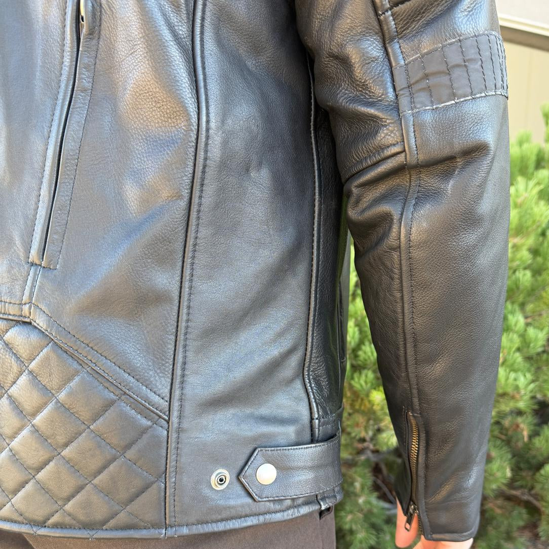 Unik International Men's Reflective Stripe Motorcycle Jacket