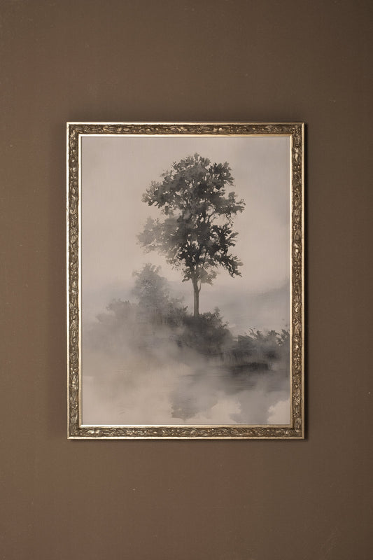 SILENCE DE LA BRUME, CADRE VINTAGE ARGENT