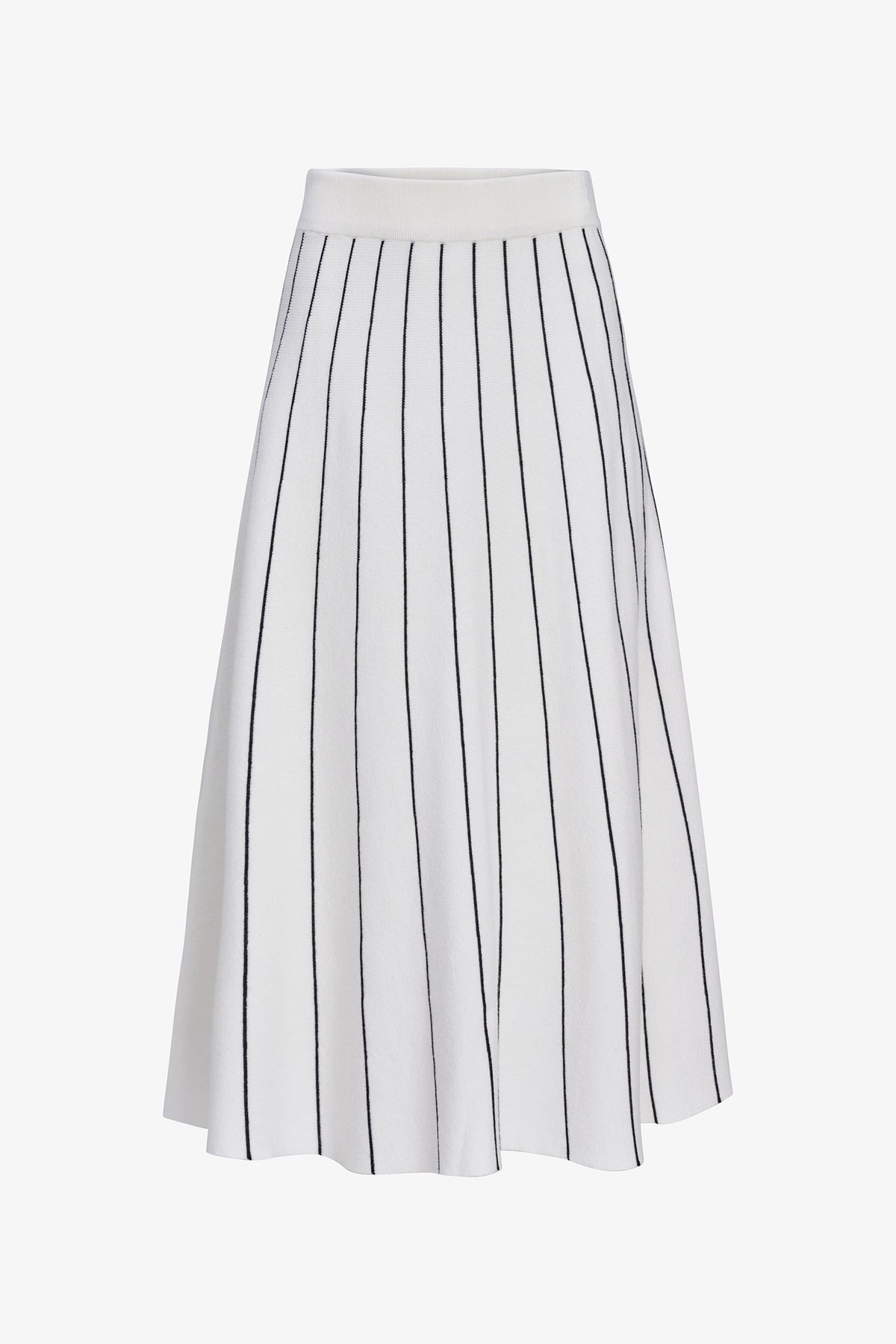 Women's Knit Color-Block Pull-On A-Line Skirt with Piping