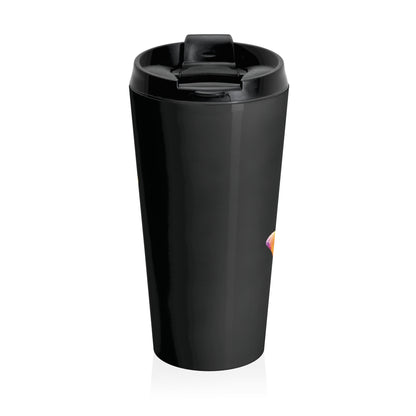 Travel Mug — Colorful Neon Paw Print Stainless Steel Tumbler - AURABAGS SHOP