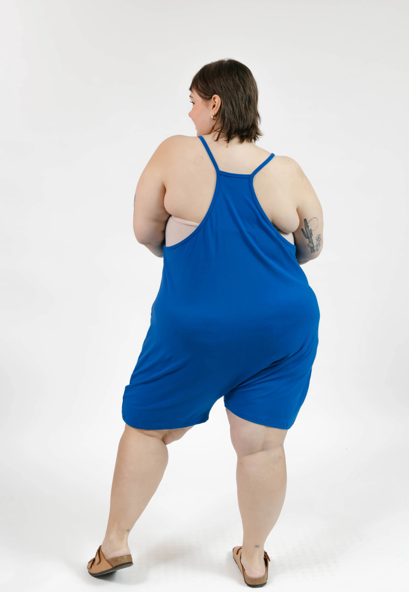 Abigael Shorty Romper in Nautical Blue