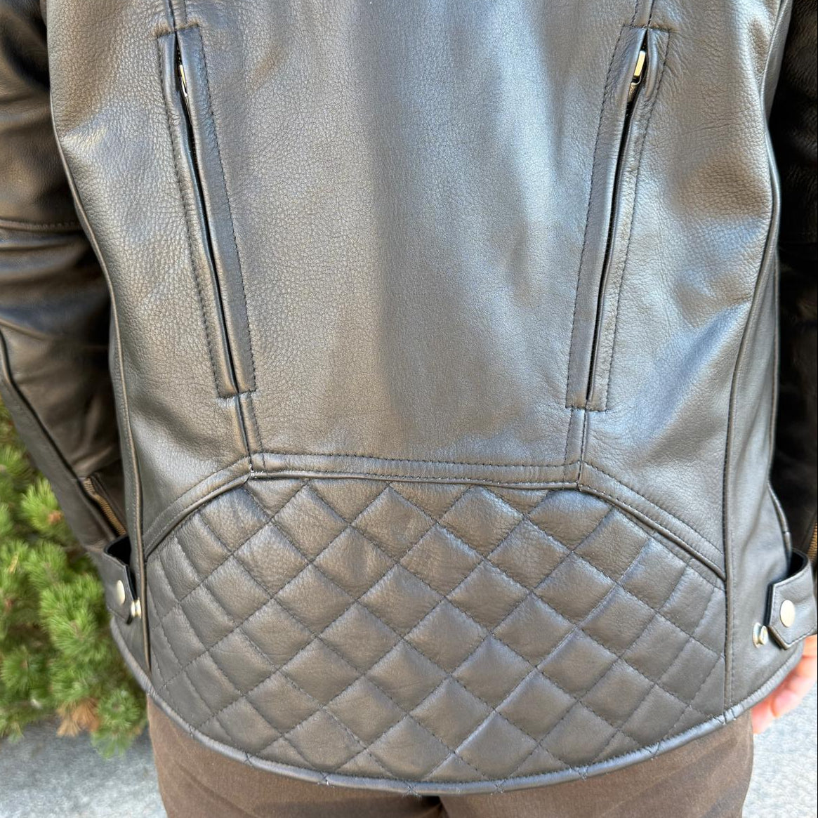 Unik International Men's Reflective Stripe Motorcycle Jacket