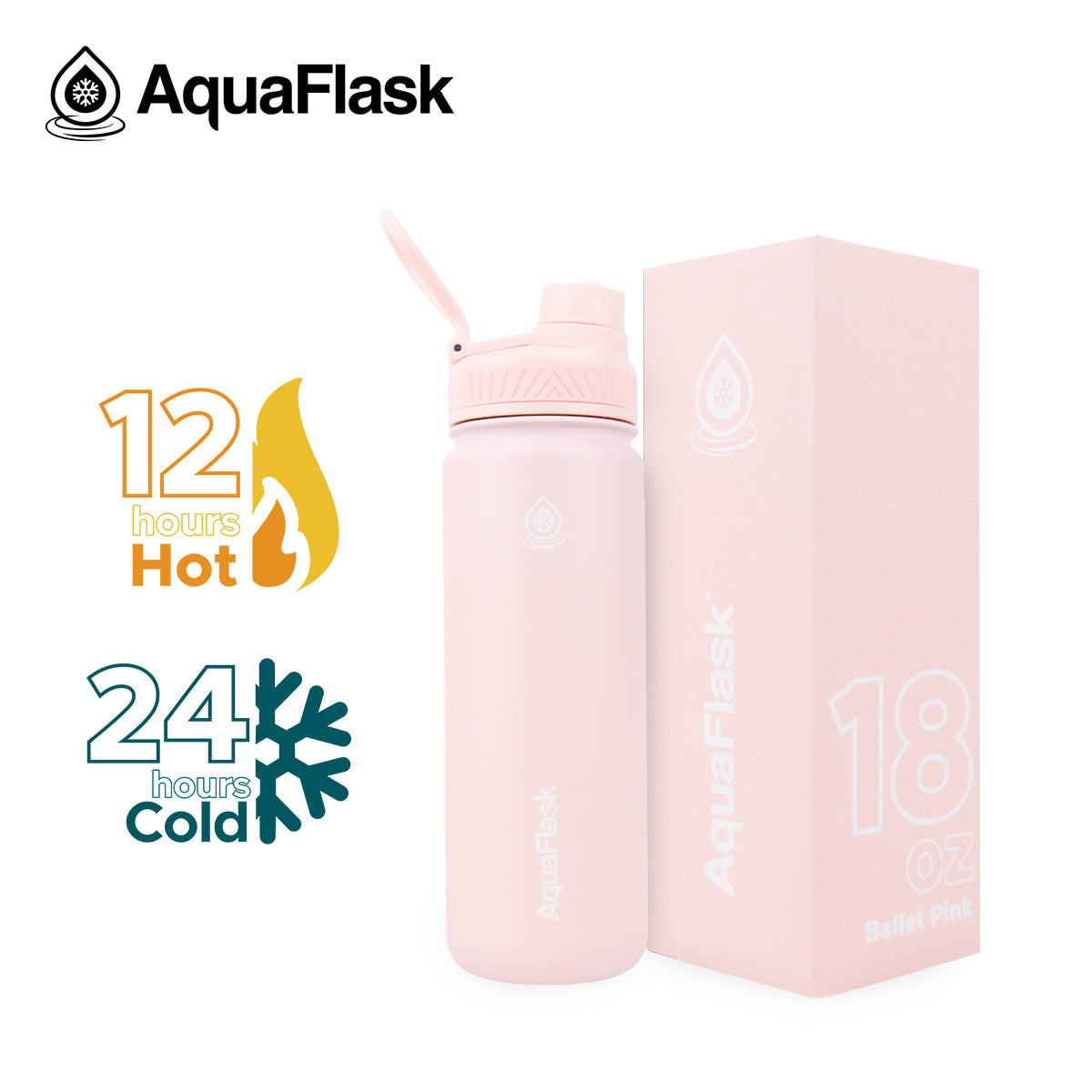 AquaFlask Original Vakuumisolierte Wasserflaschen 530ml (18oz)