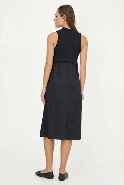 Women's Knit/Woven Combo Dress