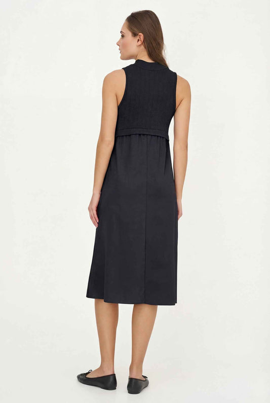 Women's Knit/Woven Combo Dress