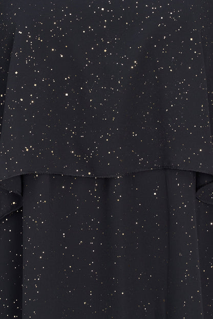 Women's Foil-Printed Woven Cape Dress