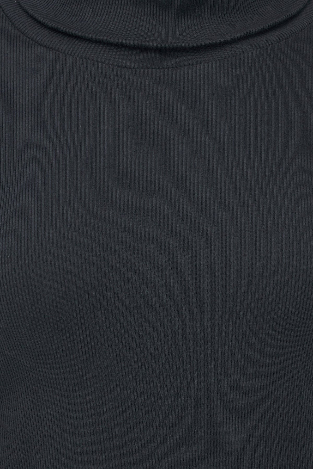 Women's Rib-Knit Turtleneck Dress, Long Sleeves & Back Slit