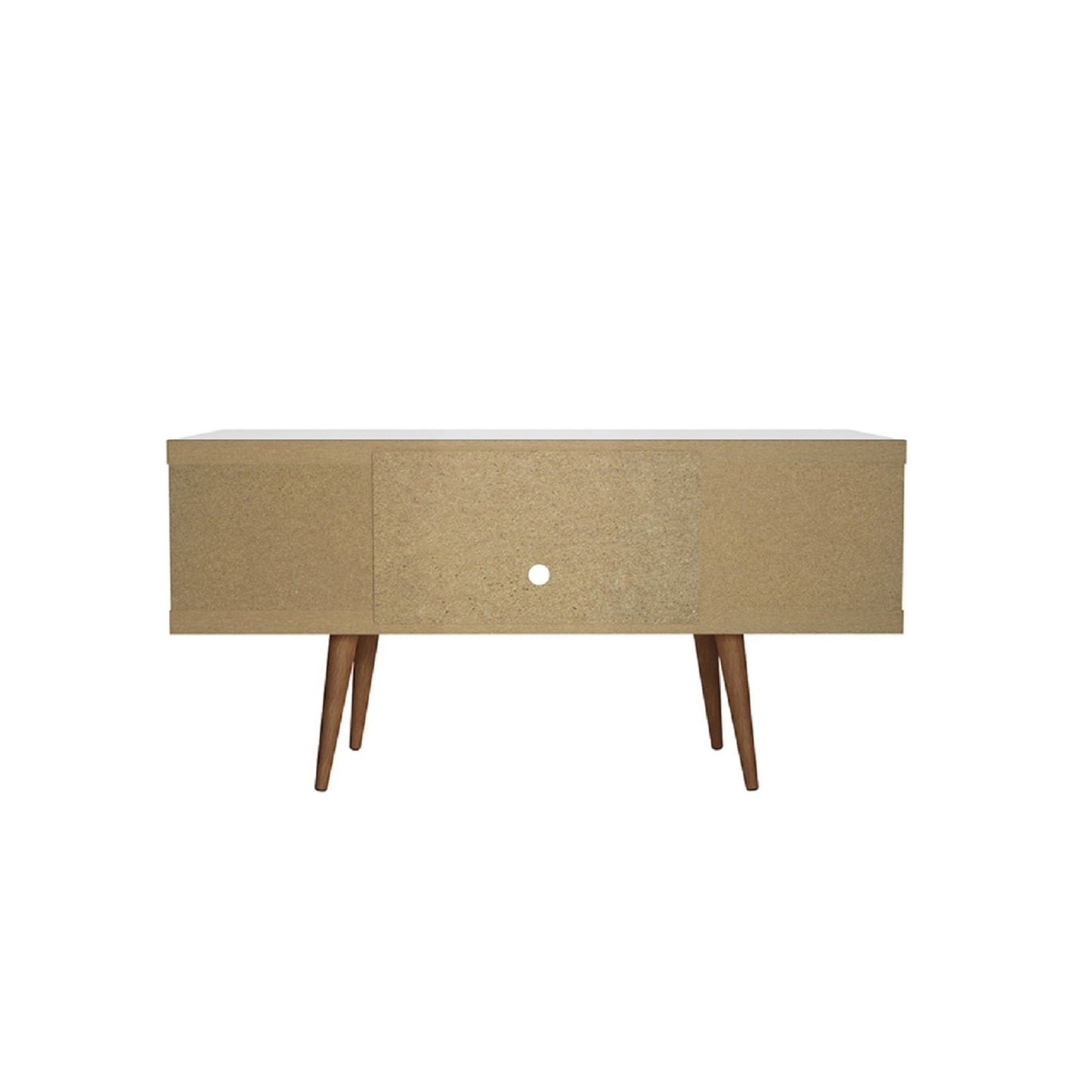 Eureka Modern 53.14" TV Stand with 4 Shelves - White
