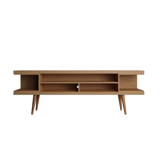 Eureka Modern 70.47" TV Stand with 4 Shelves - Maple Cream