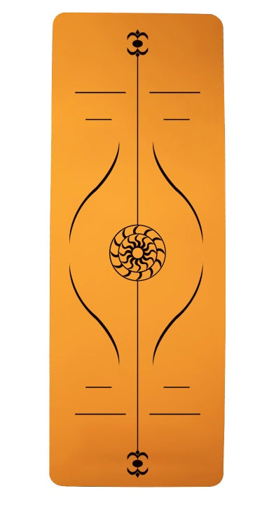 Yoga Mat Posture Line Non-Slip TPE Fitness Mat – Beginner Support &amp; Alignment Guide