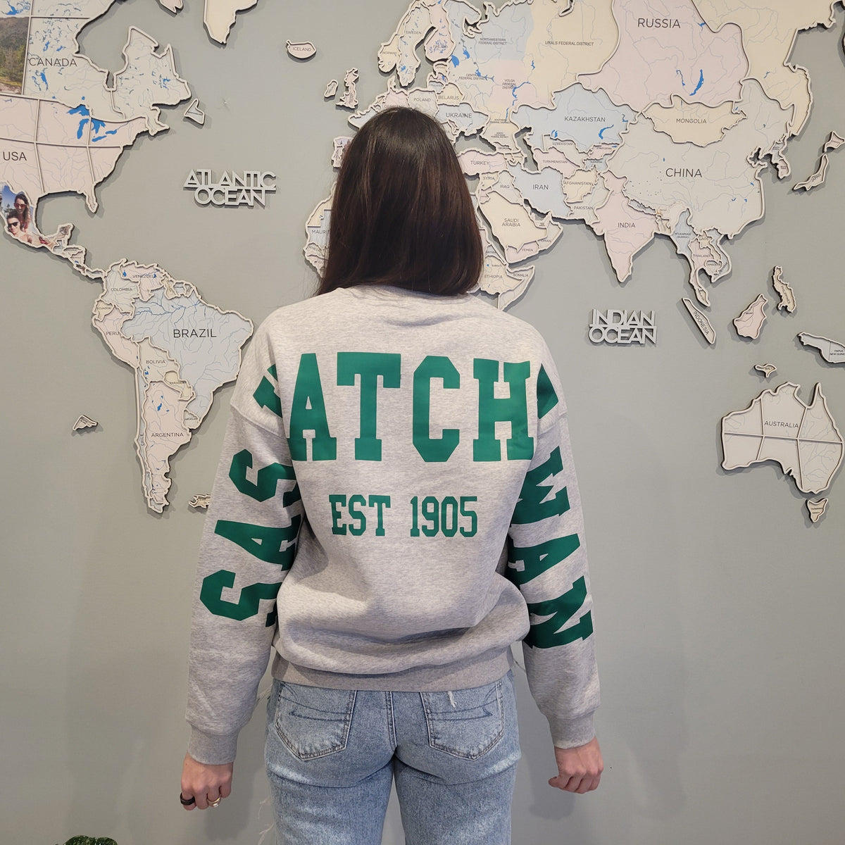 Saskatchewan Back Unisex Crewneck