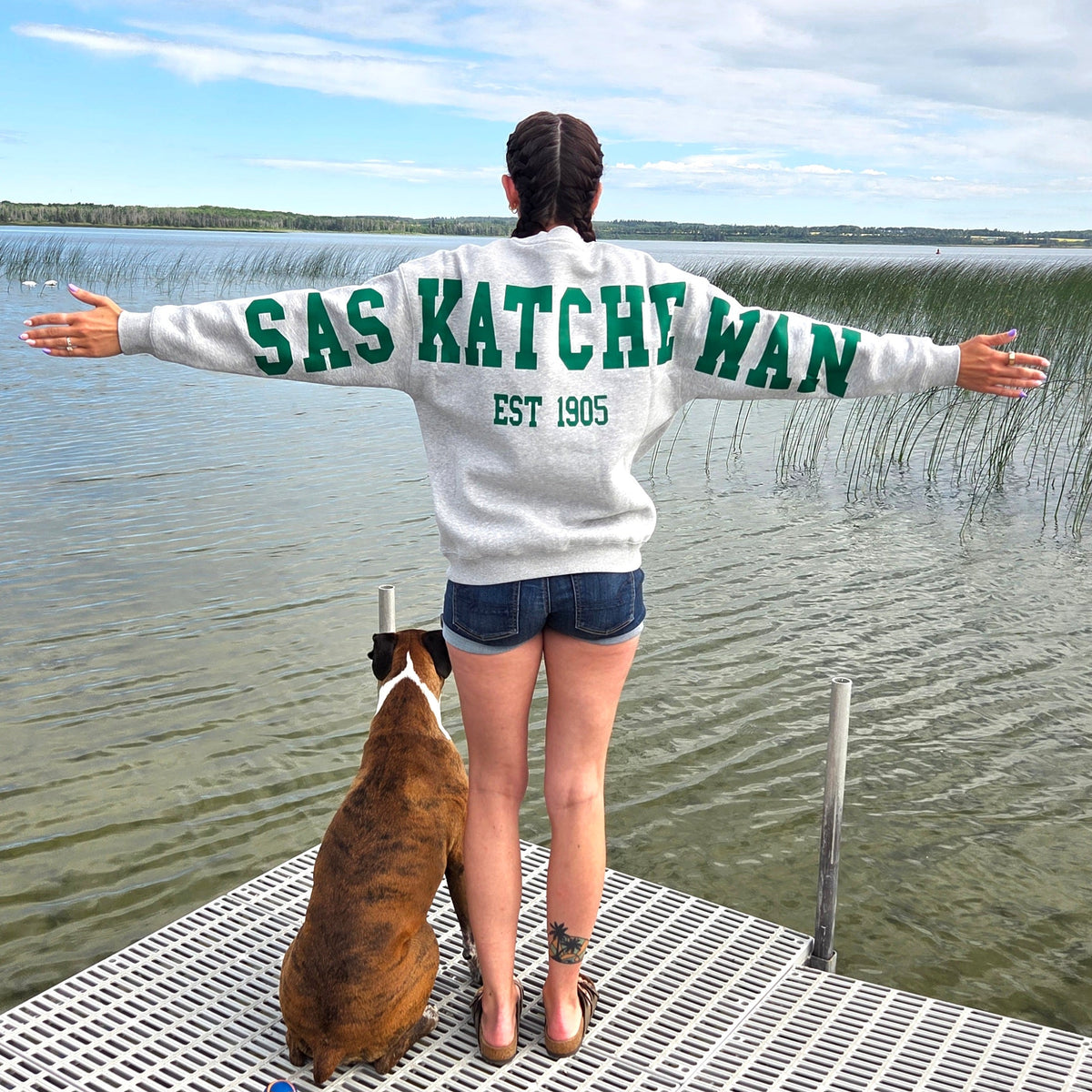 Saskatchewan Back Unisex Crewneck