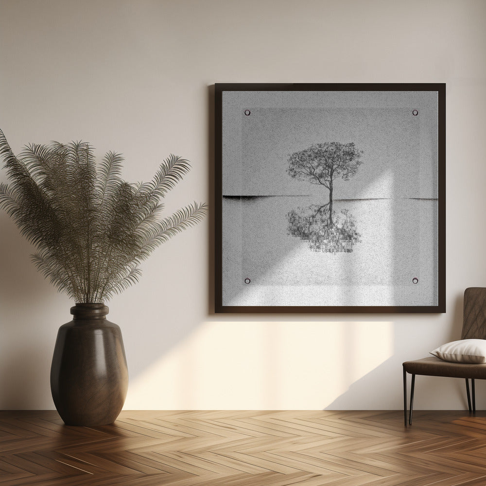 Wandkunst Zerstörte Leinwand.