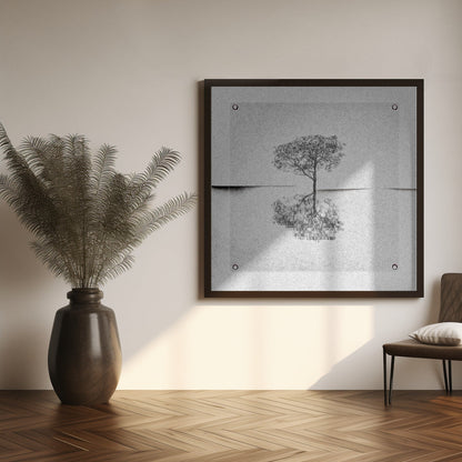 Wandkunst Zerstörte Leinwand.