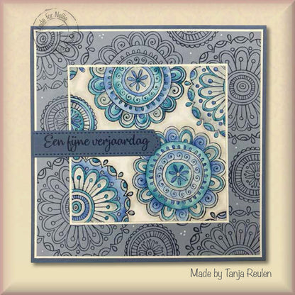 Nellie's Choice Clear Stamp Mandalas Paisley Flower