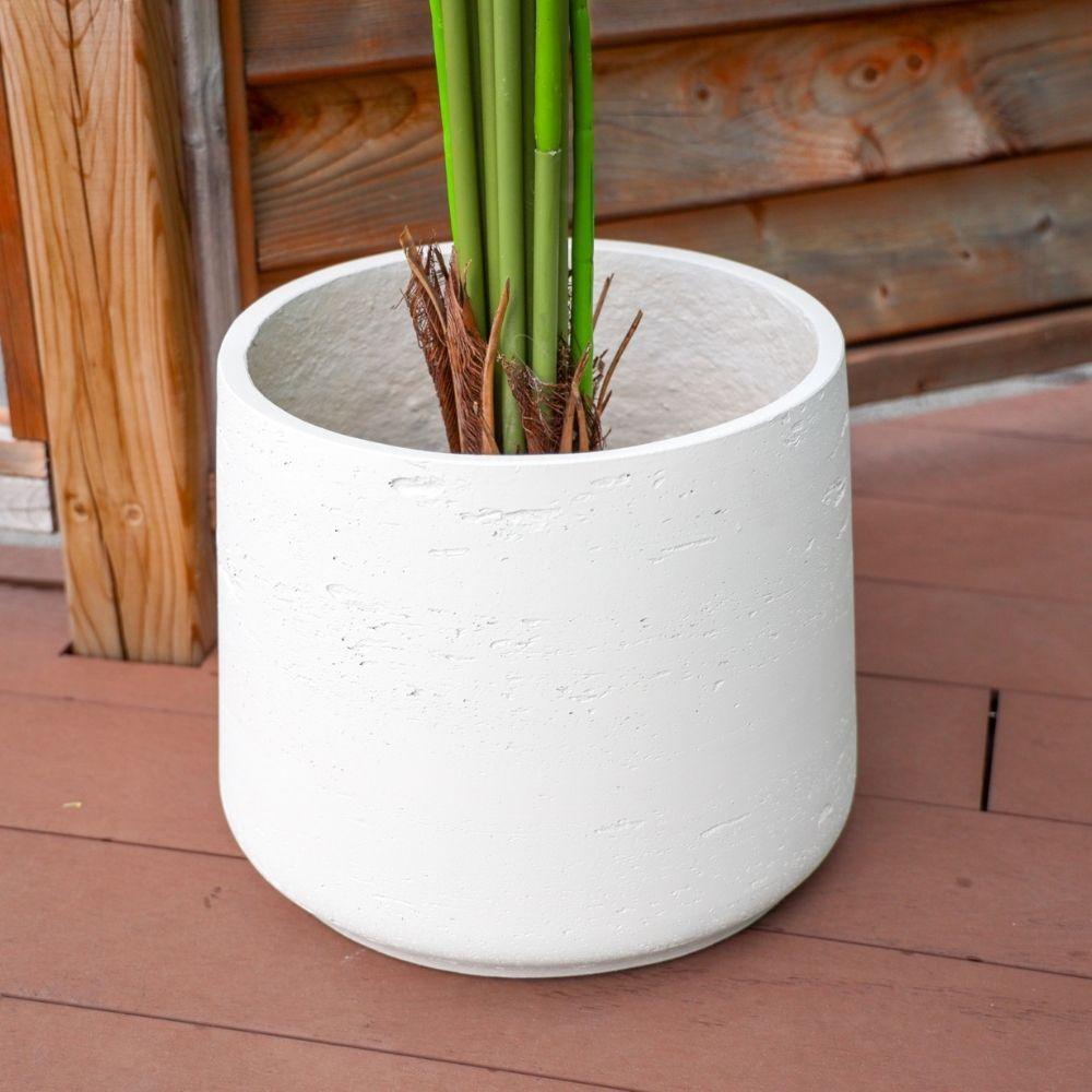 Lazaro White Zement Pflanzgefäß 13''