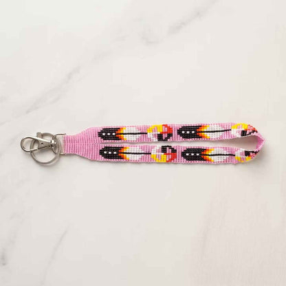 Pink Native American Style Wrist Lanyard
