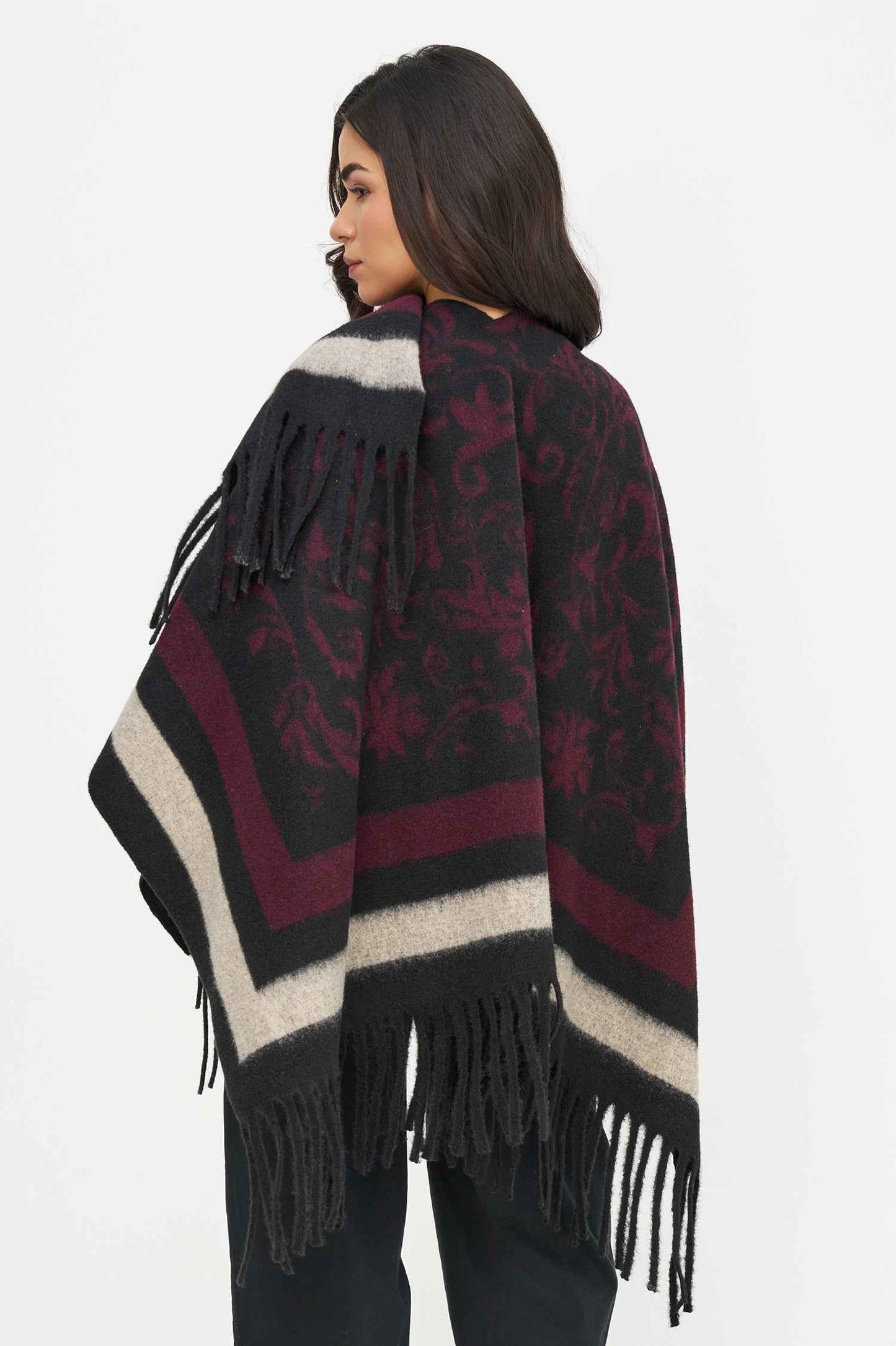 Women's Woven Poncho
