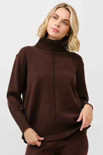 Cozy Turtleneck Knit Pullover