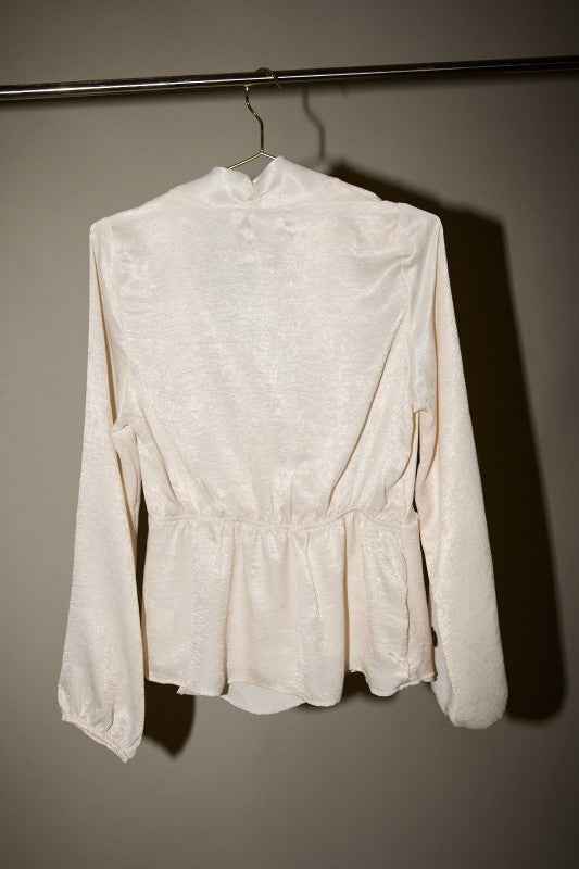 Elara Shirred Surplice Top
