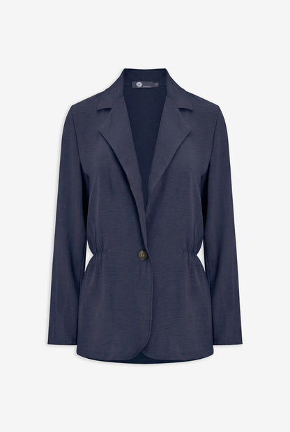 Women's Woven Blazer, with Long Sleeves & Ruched Detail At The Waist