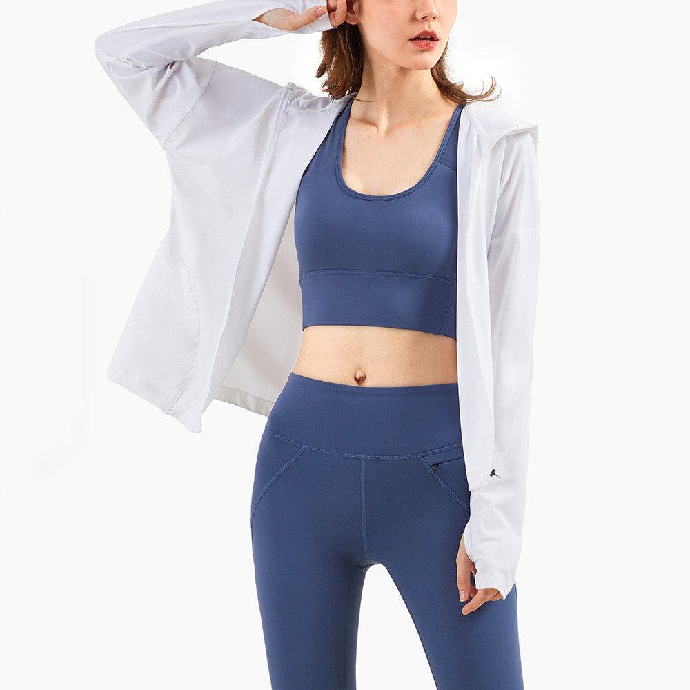 Women’s Hooded Loose Fit Gym Suit – Close Lock Zipper Activewear Set