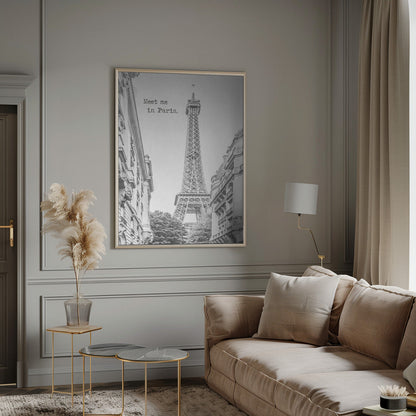 Wandbild Meet me in Paris
