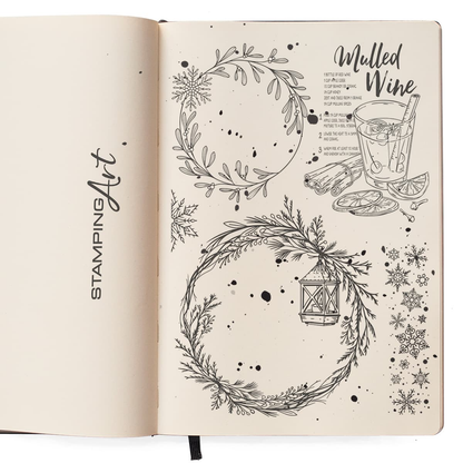 Ciao Bella Clear Stamp Set 6"x8" Wreaths & Mulled Wine