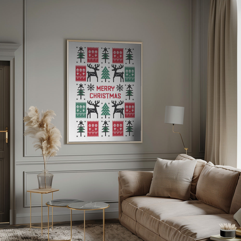 Wandbild Frohe Weihnachten Leinwanddruck